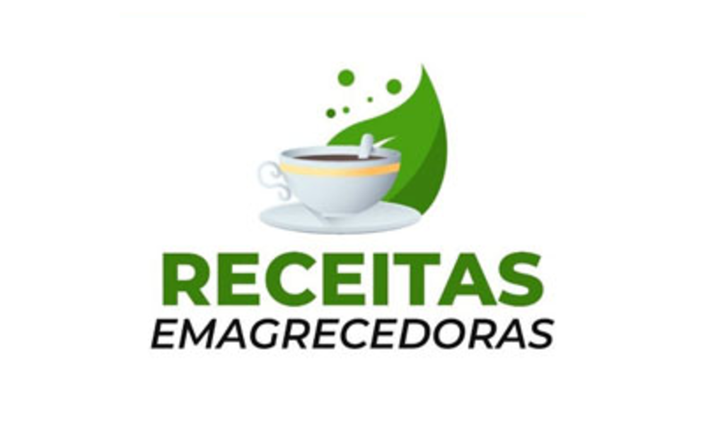 Logotipo verde do Programa Receitas Emagrecedoras com xícara de chá