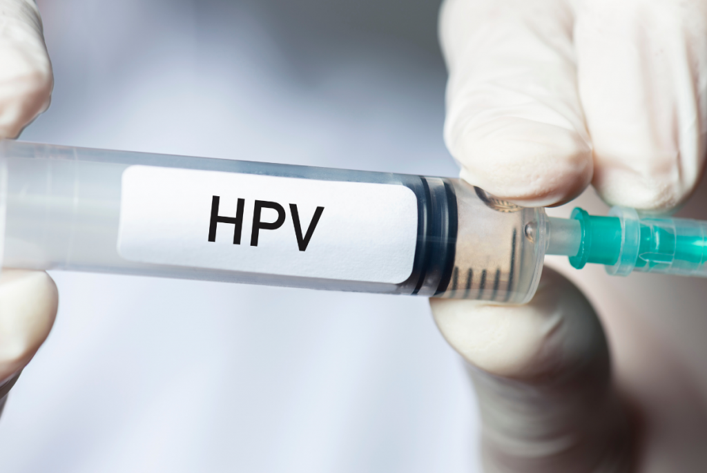 Seringa de vacina do HPV