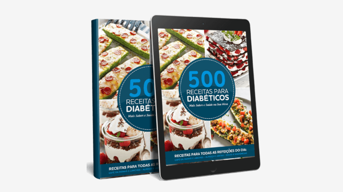 Logotipo E-book 500 Receitas para Diabéticos