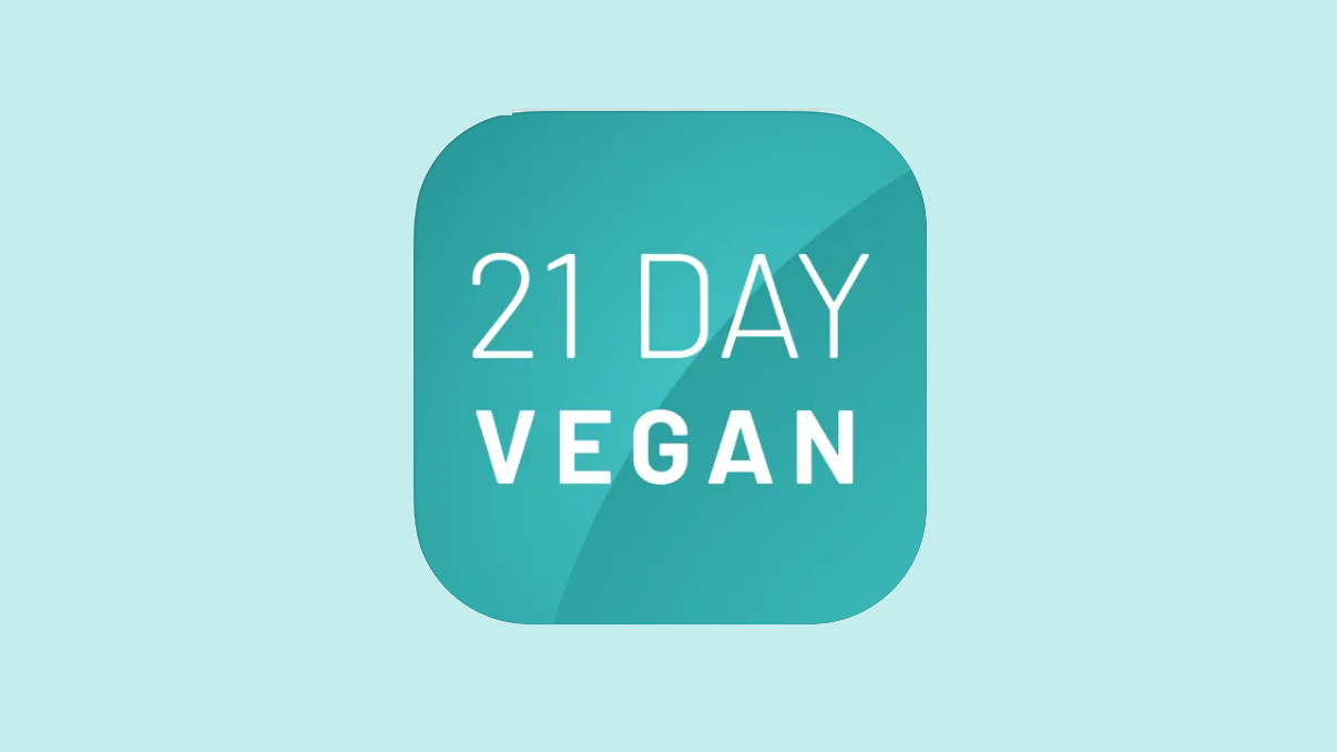 Logotipo Aplicativo Day Vegan Kickstar dentro de quadrado azul