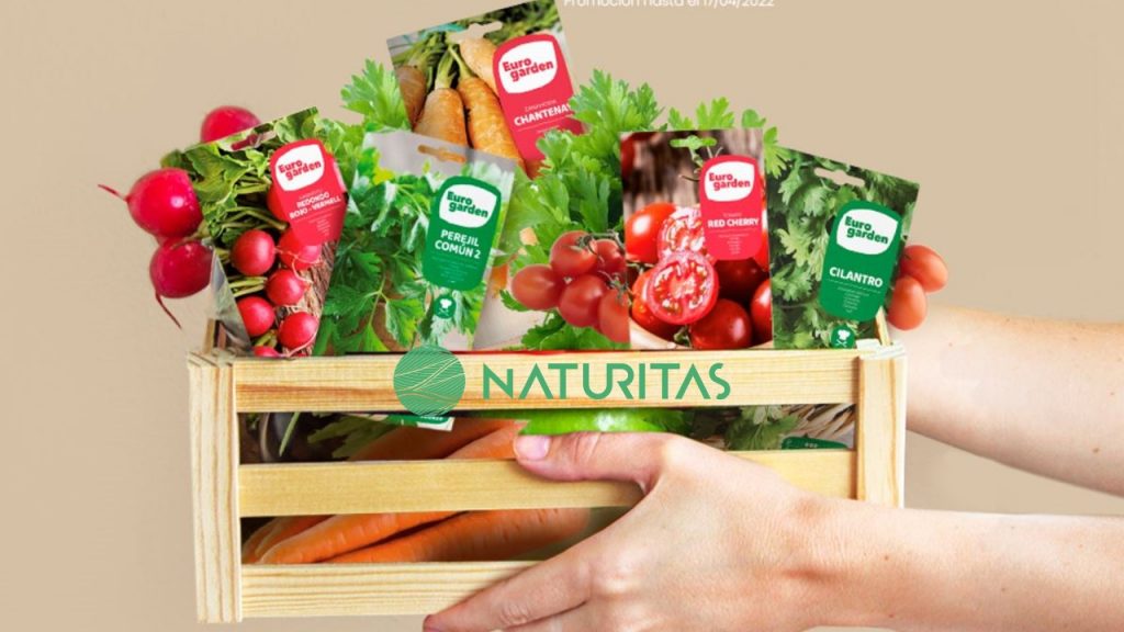 Mão entregando caixa de produtos naturais