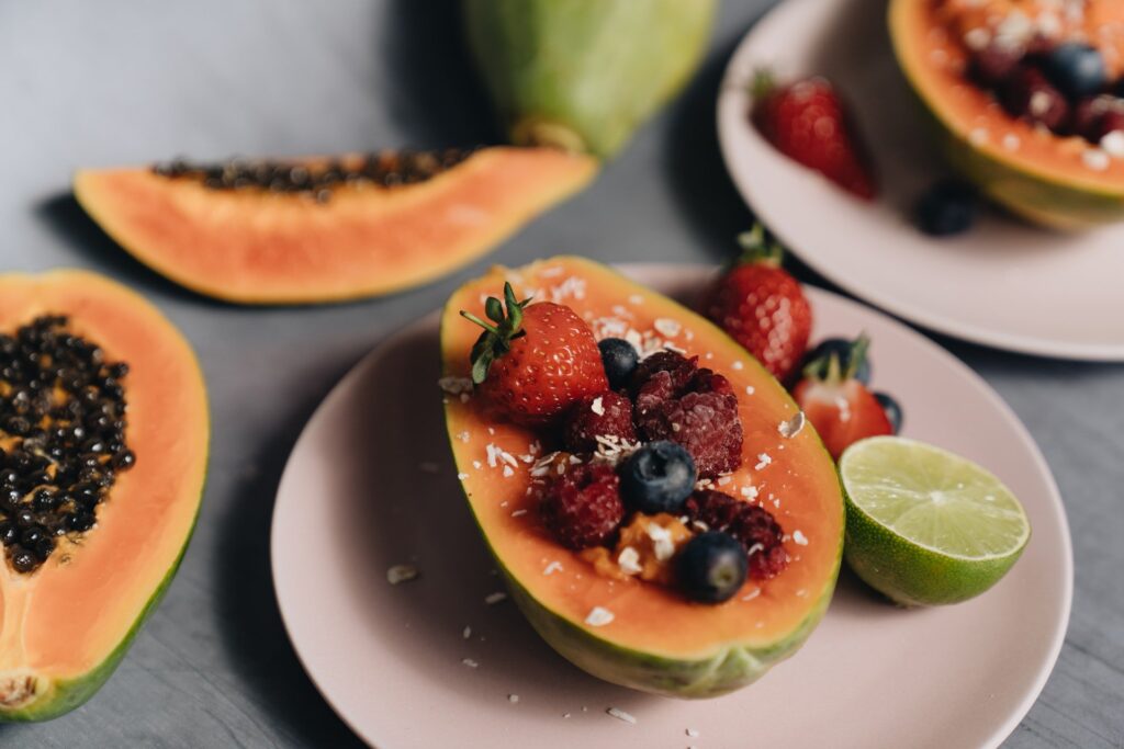 Suco detox de mamão
