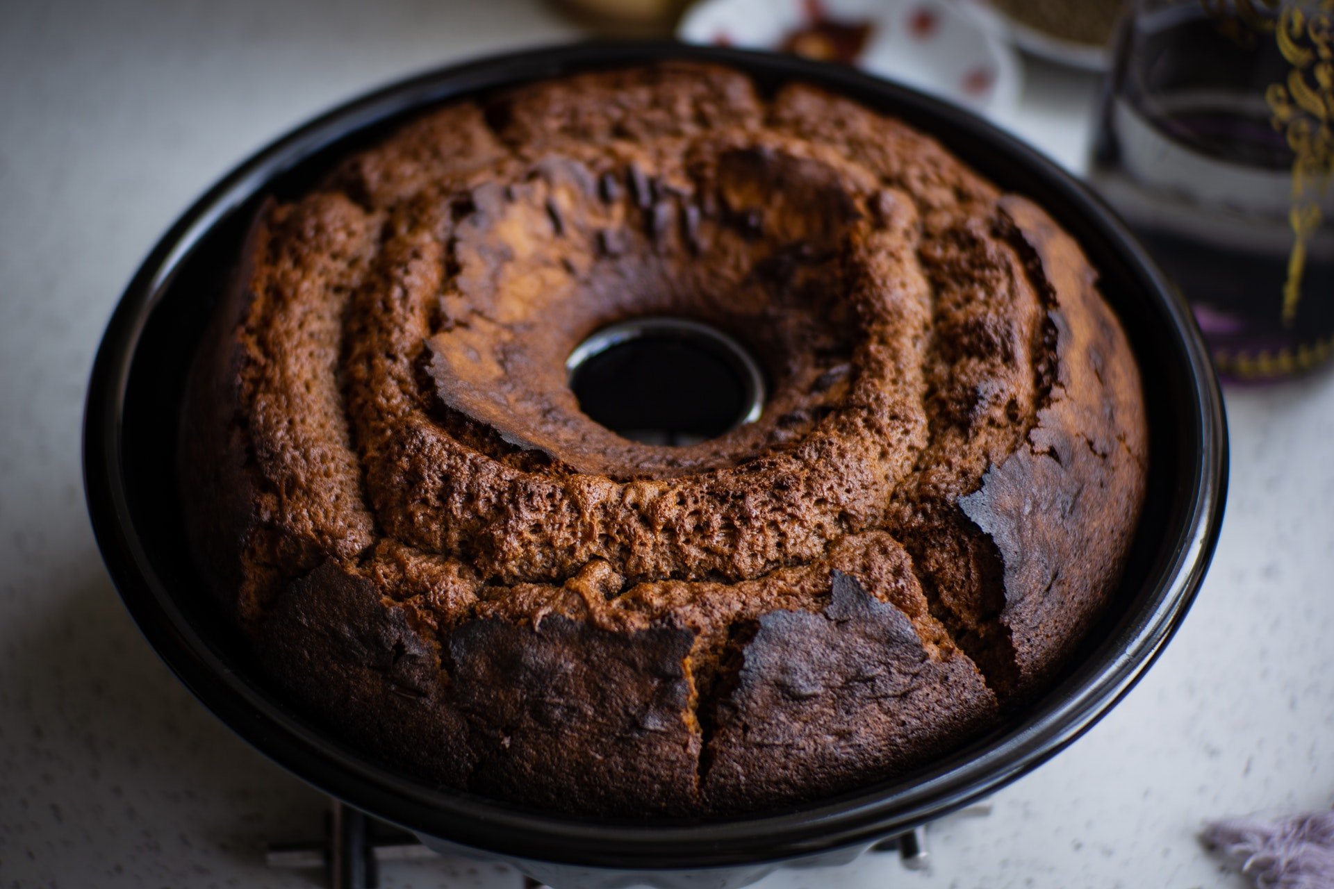 Bolo de chocolate na forma
