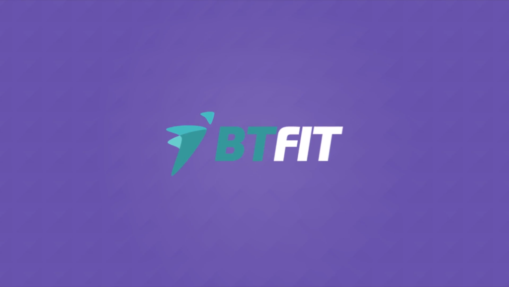 Logo BTFIT fundo roxo