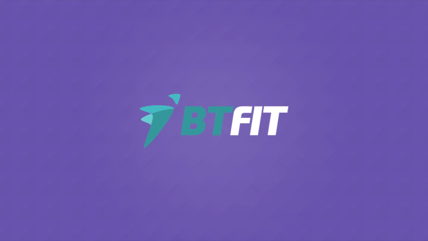 Logo BTFIT fundo roxo