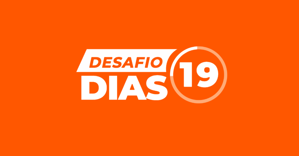 Logo Desafio 19 Dias fundo laranja