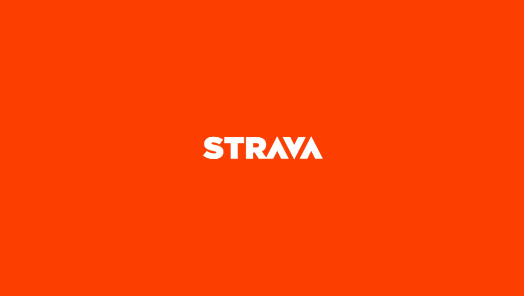 Logo Strava fundo laranja
