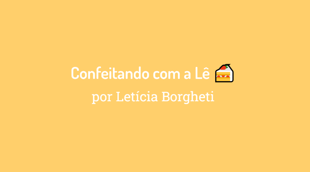 Logo Confeitando com a Lê fundo laranja