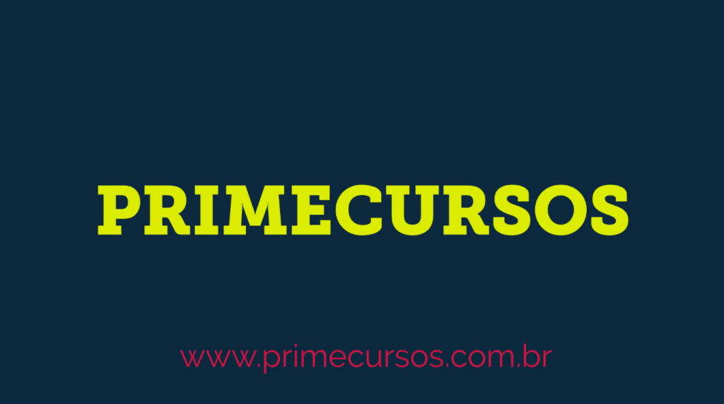 Logo Prime Cursos fundo azul