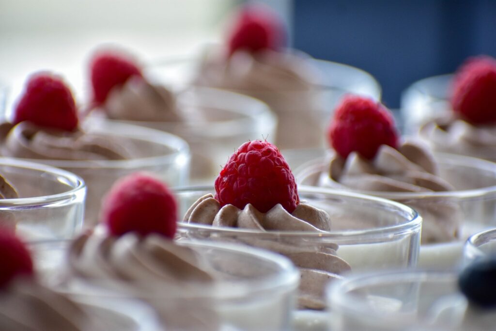 Creme com morango