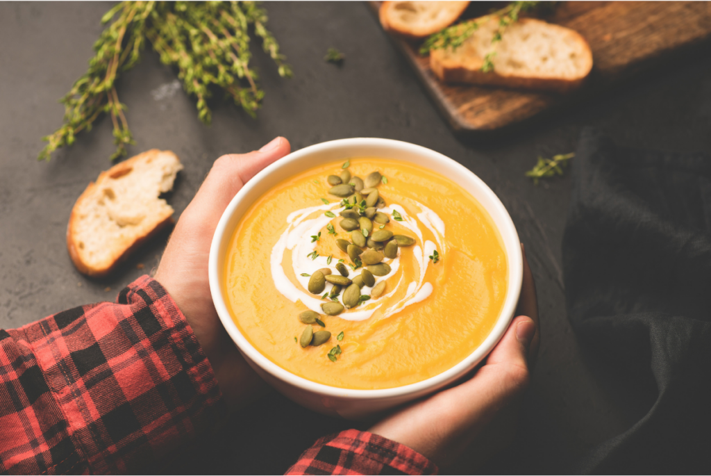 Prato de sopa comfort food