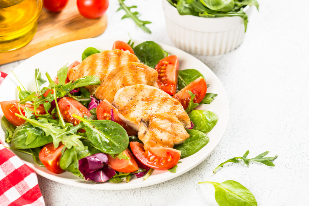 Prato com alimentação cetogênica