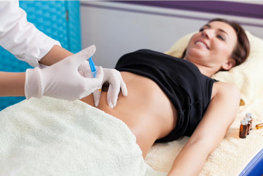 Aplicação de mesoterapia