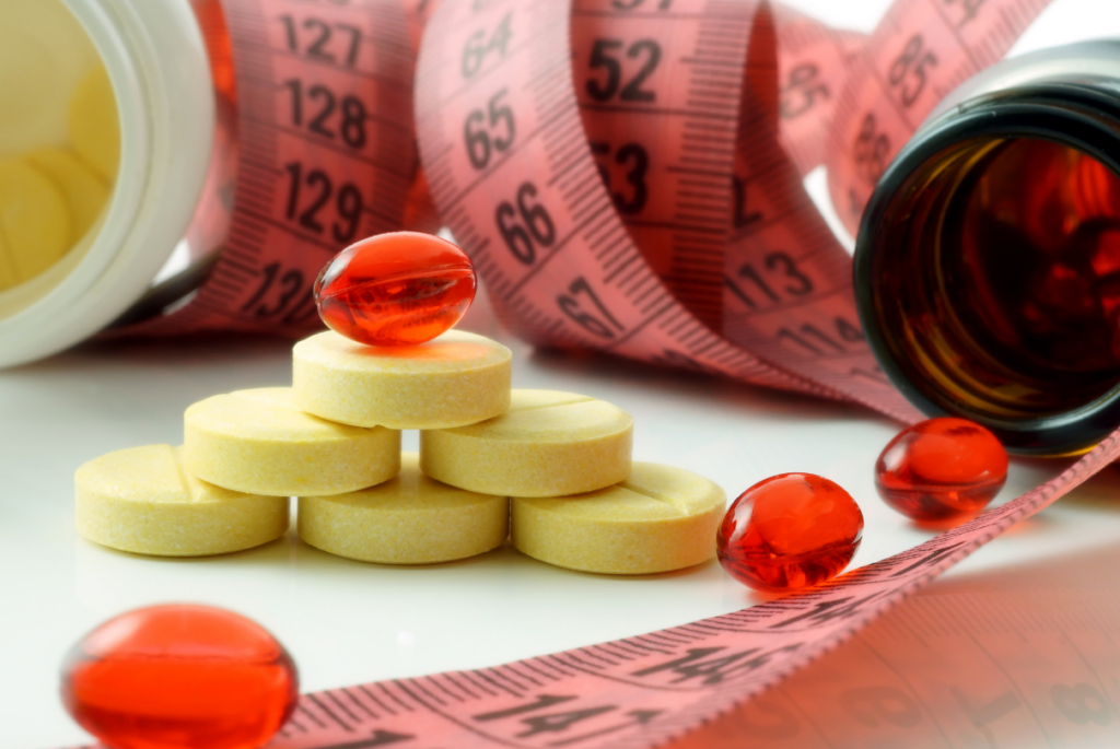 Suplementos e fita métrica