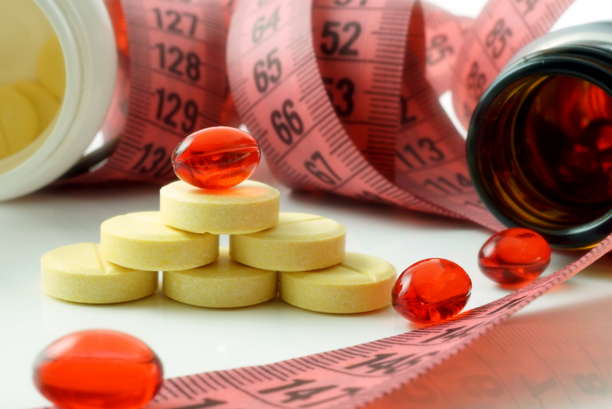Suplementos e fita métrica