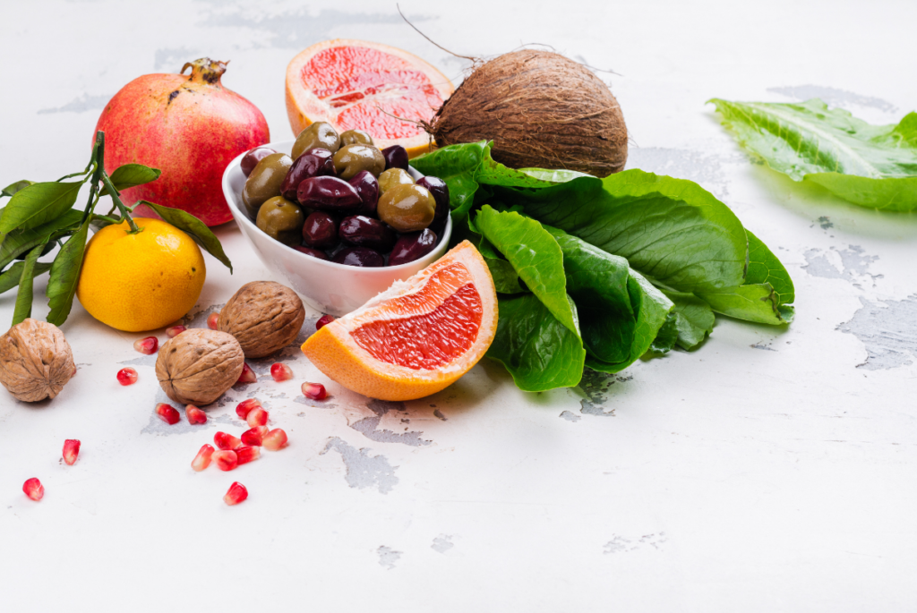 opções de alimentos que combatem a flacidez