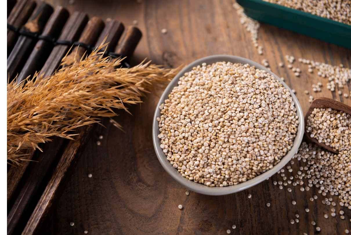 Quinoa e gérmen de trigo