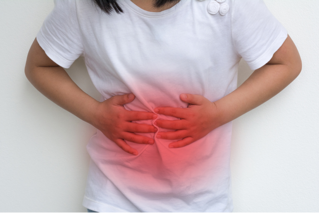 Mulher com síndrome do intestino irritável