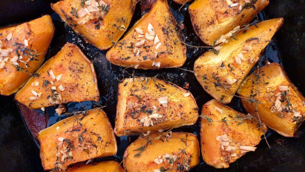 Abóbora assada, que está entre as receitas disponíveis no Aplicativo Receitas para Diabéticos