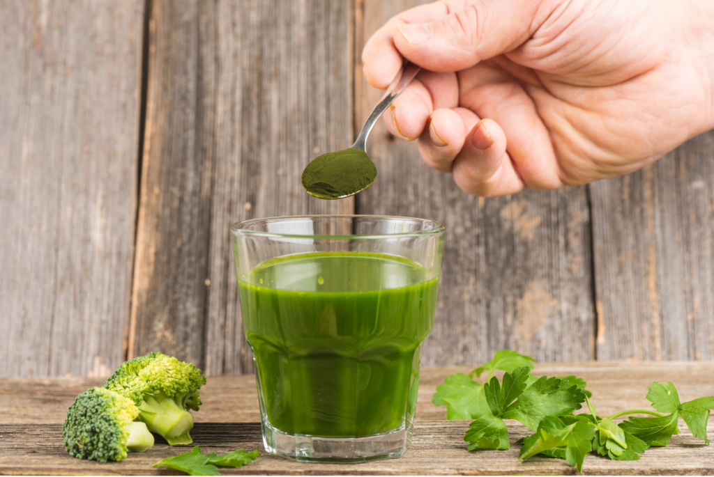 suco com chlorella