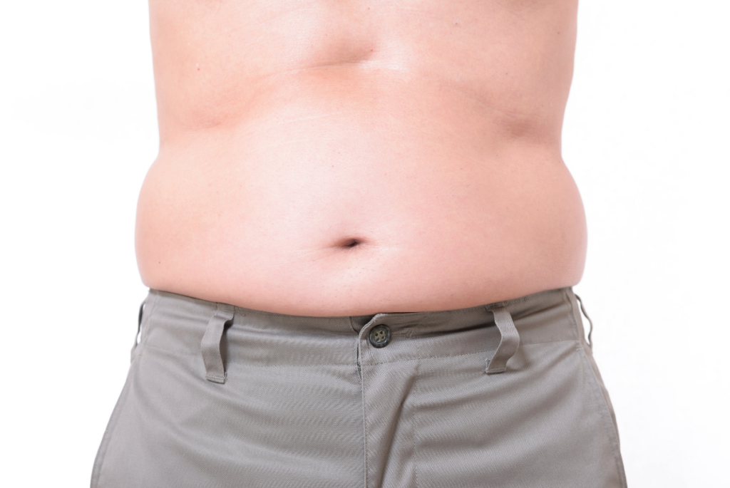 Homem com circunferência abdominal