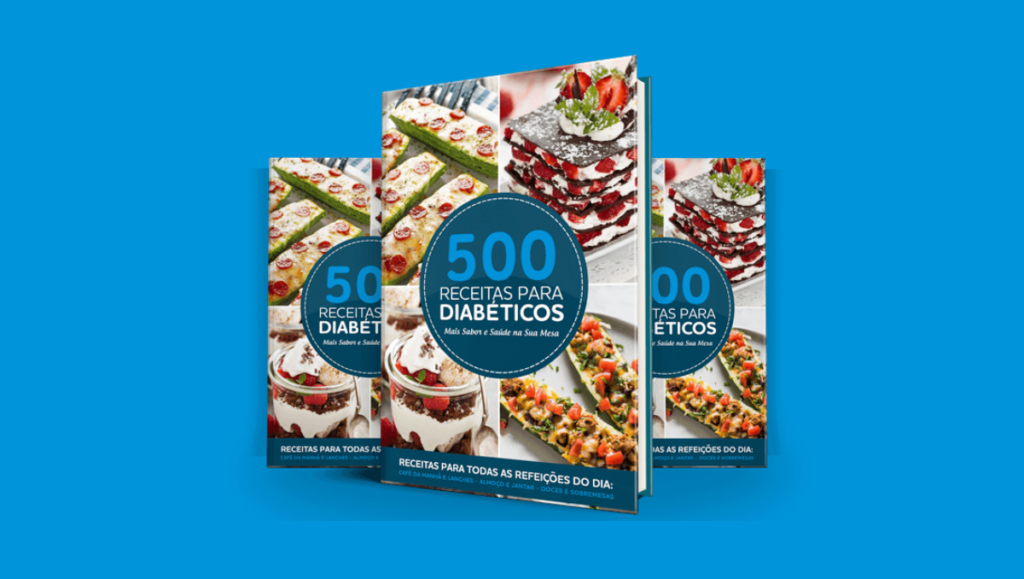 Logotipo E-book 500 Receitas para Diabéticos