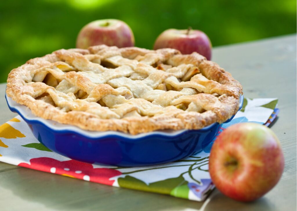 imagem com a receita de apple pie pronta