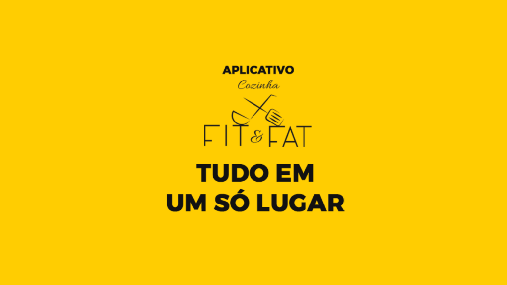 Logotipo Fit & Fat em fundo laranja