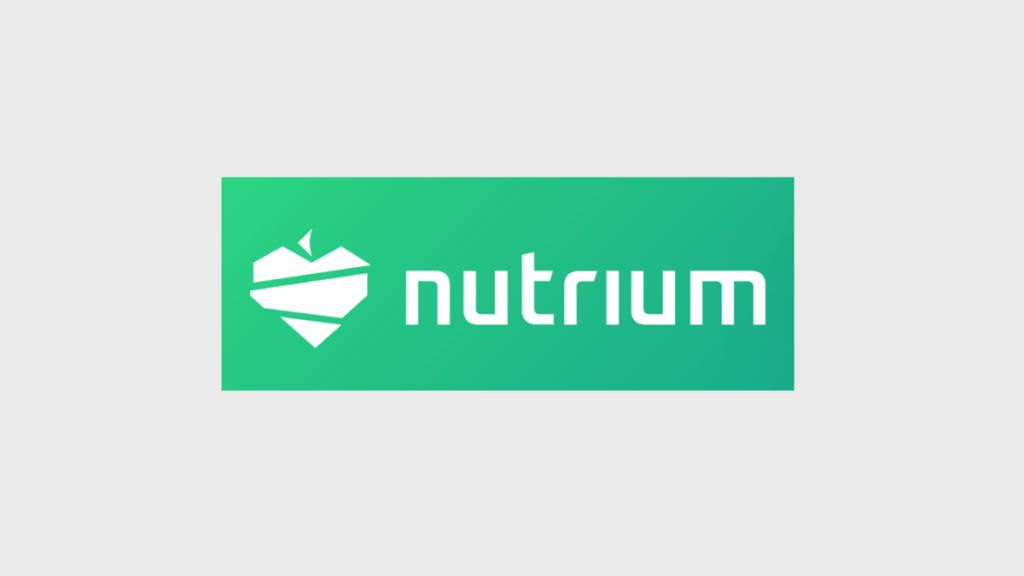 Logotipo Nutrium Software em retângulo verde.