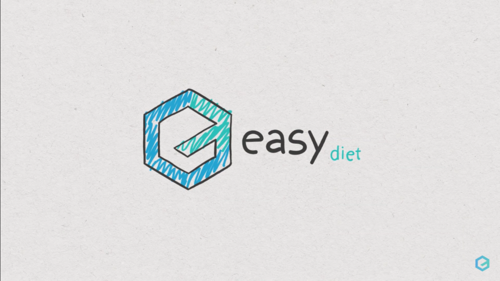 Logotipo EasyDiet com fundo cinza.