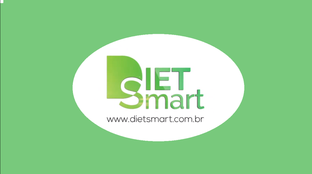 Logotipo DietSmart dentro de círculo oval em fundo verde