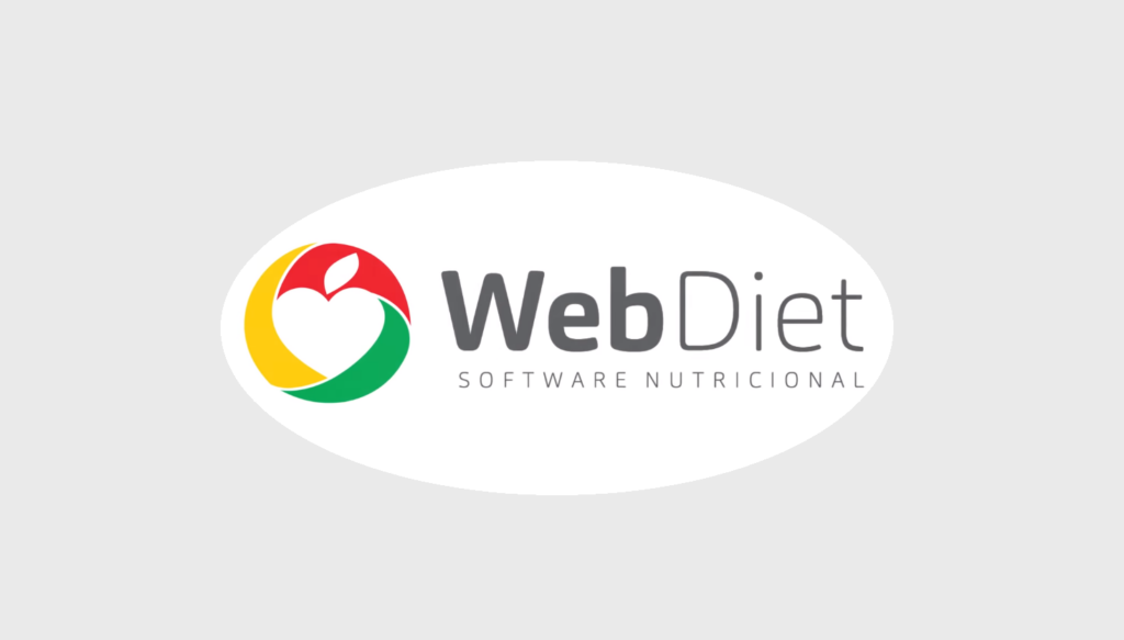 Logotipo WebDiet com fundo cinza.