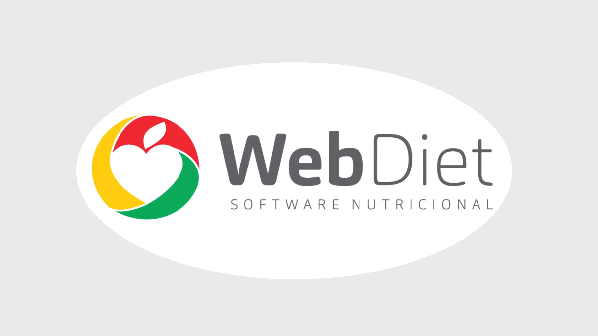 Logotipo WebDiet com fundo cinza.