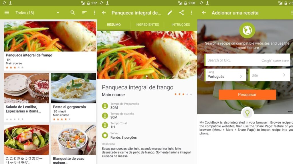 Interface do aplicativo