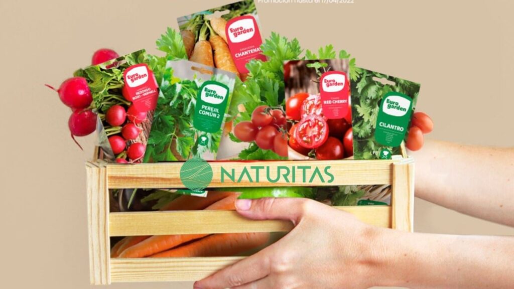 Mão entregando caixa de produtos naturais