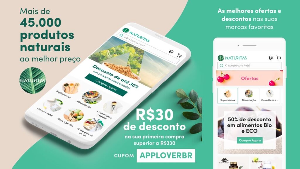 Interface do app Naturitas